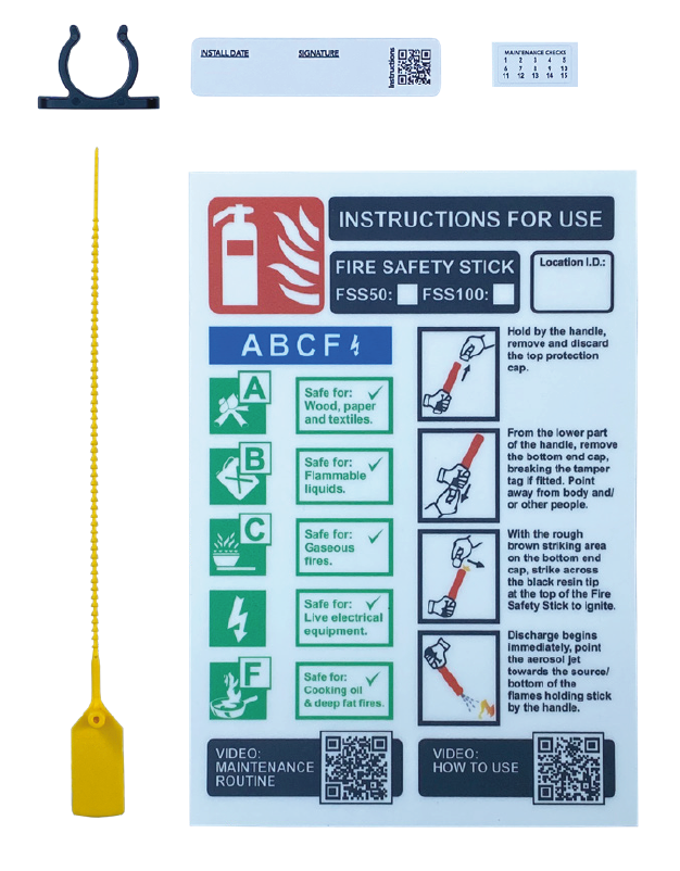 Retro-upgrade Kits to PRO versions  - Loose Tamper-tag, extra clip, installation and inspection sticker, optional signs